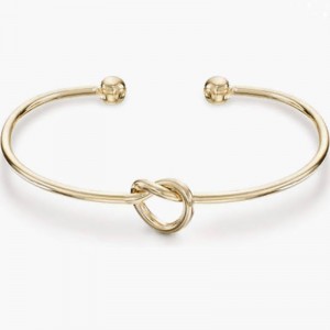 4K Gold Plated Forever Love Knot Infinity Bransletety dla kobiet Regulowana bransoletka z bransoletki dla kobiet eleganckie złoto-Planowana otwarta bransoletka z mankietami z projektem węzłów -nowoczesna minimalistyczna biżuteriana codzienne zużycie i specjalne okazje